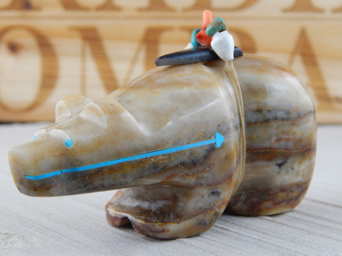 Bear Zuni Fetish Carving - Rodney Laiwakete - High Lonesome Trading