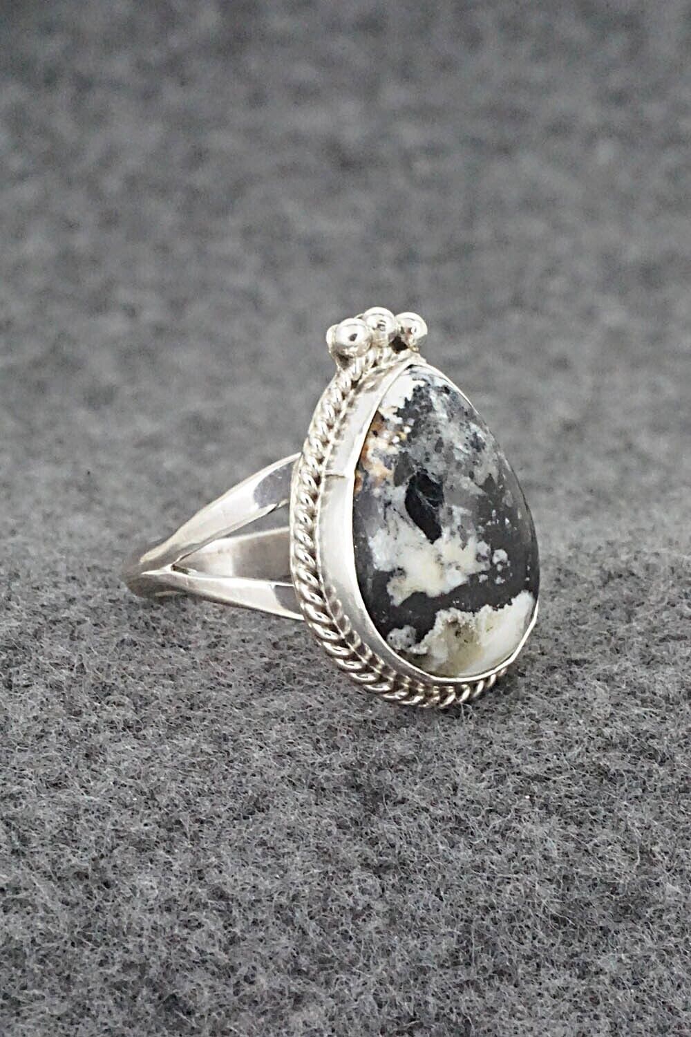 White Buffalo & Sterling Silver Ring - Benjamin Martinez - Size 8.25