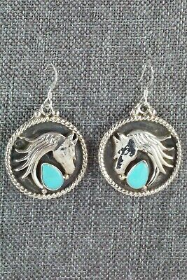 Turquoise & Sterling Silver Earrings - Genevieve Francisco