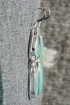 Turquoise & Sterling Silver Earrings - Lee Shorty
