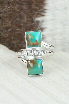 Turquoise & Sterling Silver Ring - Bobby Platero - Size 7.25
