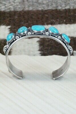 Navajo Turquoise & Sterling Silver Bracelet - Derrick Gordon