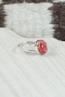 Spiny Oyster & Sterling Silver Ring - Robert Martinez - Size 7.25