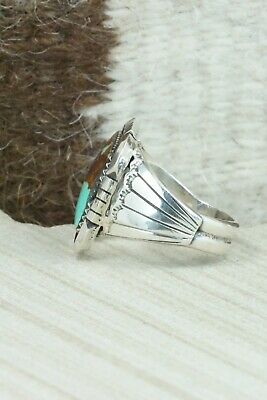 Turquoise & Sterling Silver Ring - Harold Becenti - Size 11