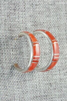 Coral & Sterling Silver Earrings - K Peina