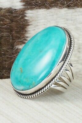 Turquoise & Sterling Silver Ring - Joe Paul - Size 9.5