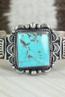 Turquoise & Sterling Silver Bracelet - Ronald Tom