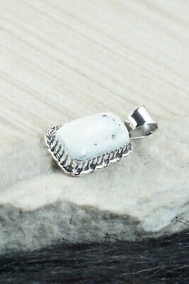 White Buffalo & Sterling Silver Pendant - Alvin Joe