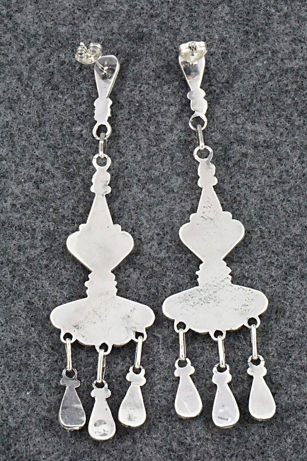 Turquoise & Sterling Silver Earrings - Vivianita Booqua