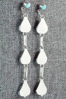 Turquoise & Sterling Silver Earrings - Velda Nastacio - High Lonesome Trading