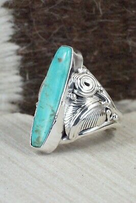 Turquoise & Sterling Silver Ring - Darrell Morgan - Size 9