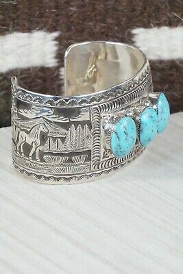 Navajo Turquoise and Sterling Silver Bracelet - Annie Lee