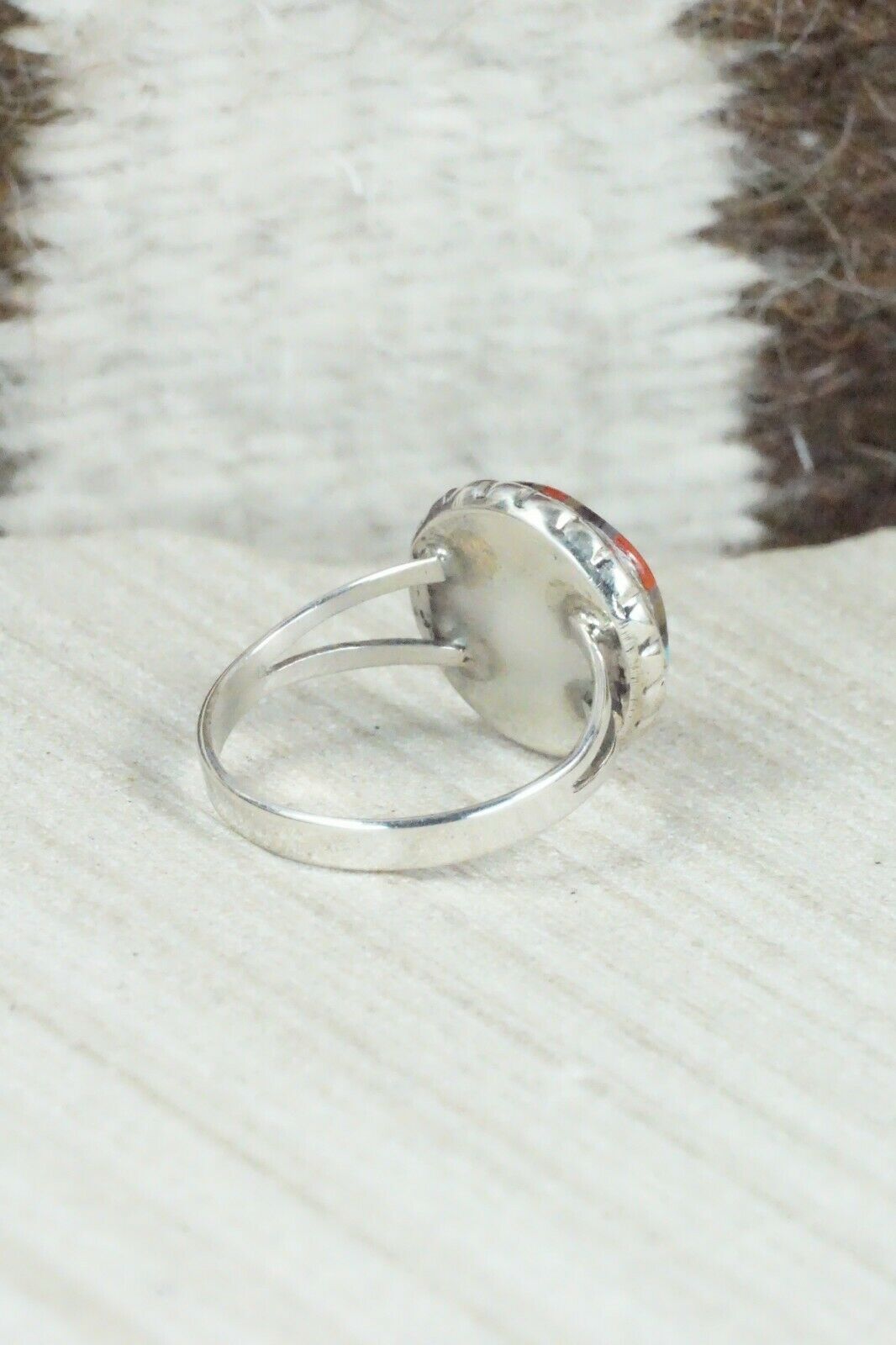 Multi Stone & Sterling Silver Ring - Ruddell Lonjose - Size 7.75