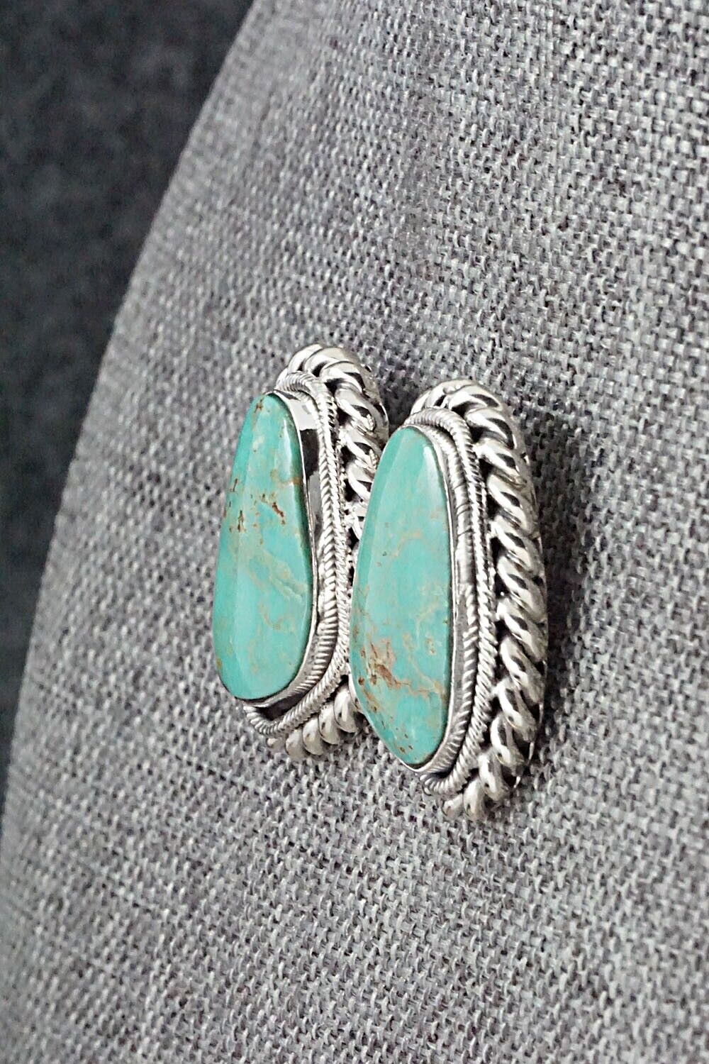 Turquoise and Sterling Silver Earrings - Sharon McCarthy