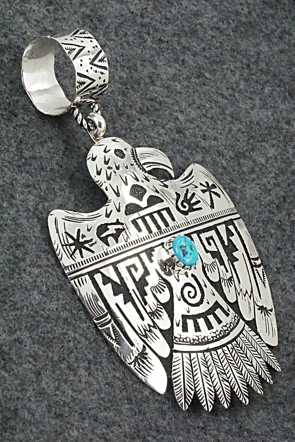 Turquoise & Sterling Silver Pendant - Richard Singer
