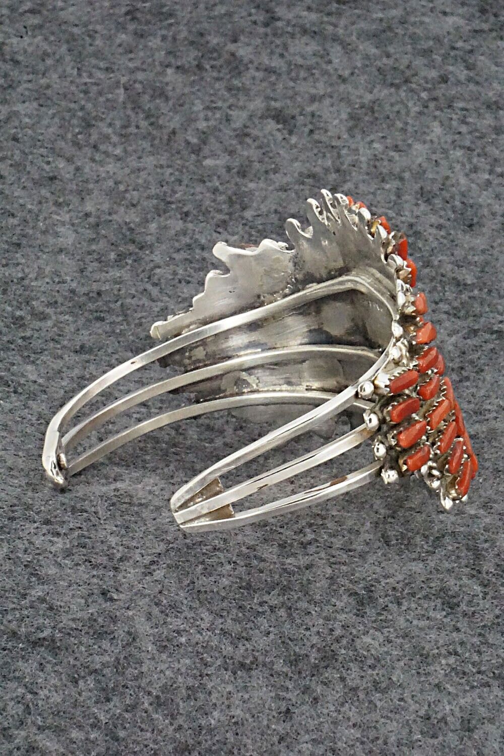 Coral & Sterling Silver Bracelet - Vangie Tsabetsaye