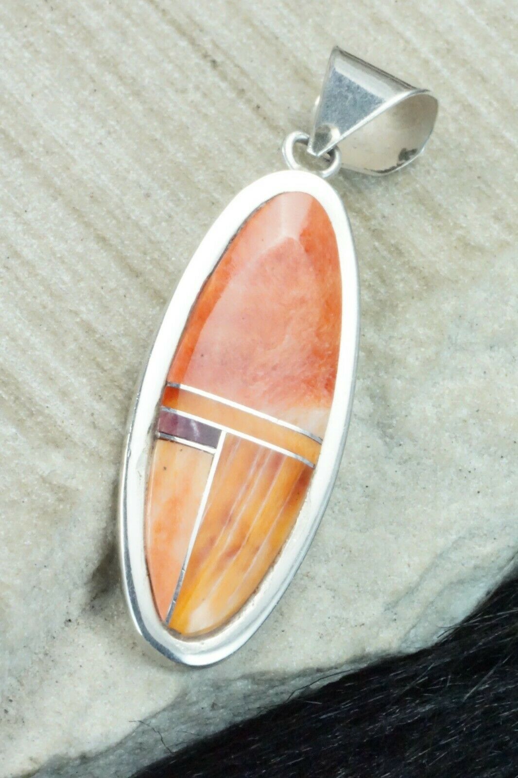 Spiny Oyster & Sterling Silver Pendant - Harold Smith