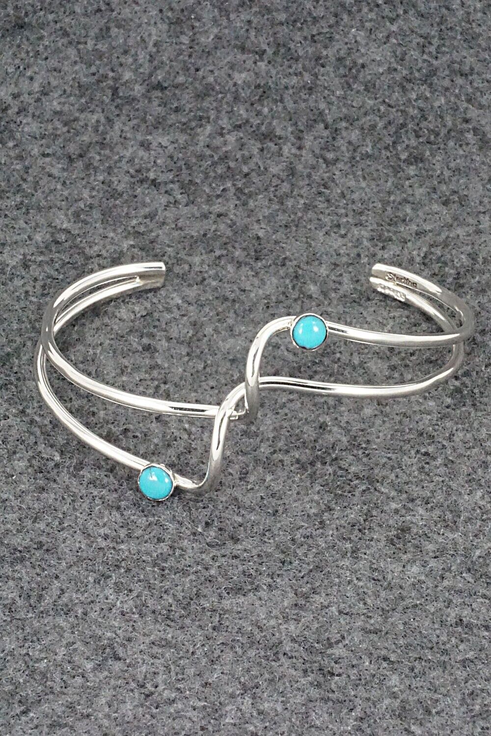 Turquoise & Sterling Silver Bracelet - Yolanda Skeets