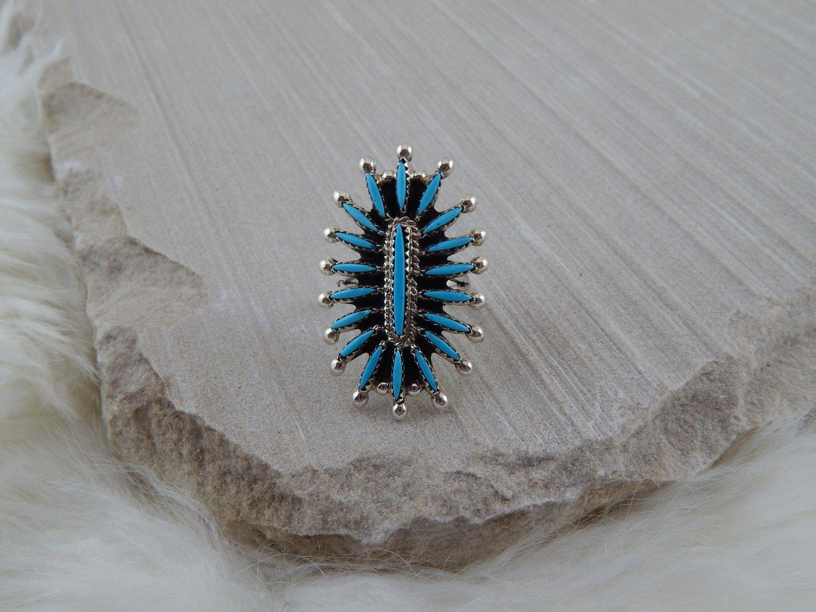 Zuni Sterling Silver & Turquoise Bracelet & Ring - Gerald Etsate - High Lonesome Trading