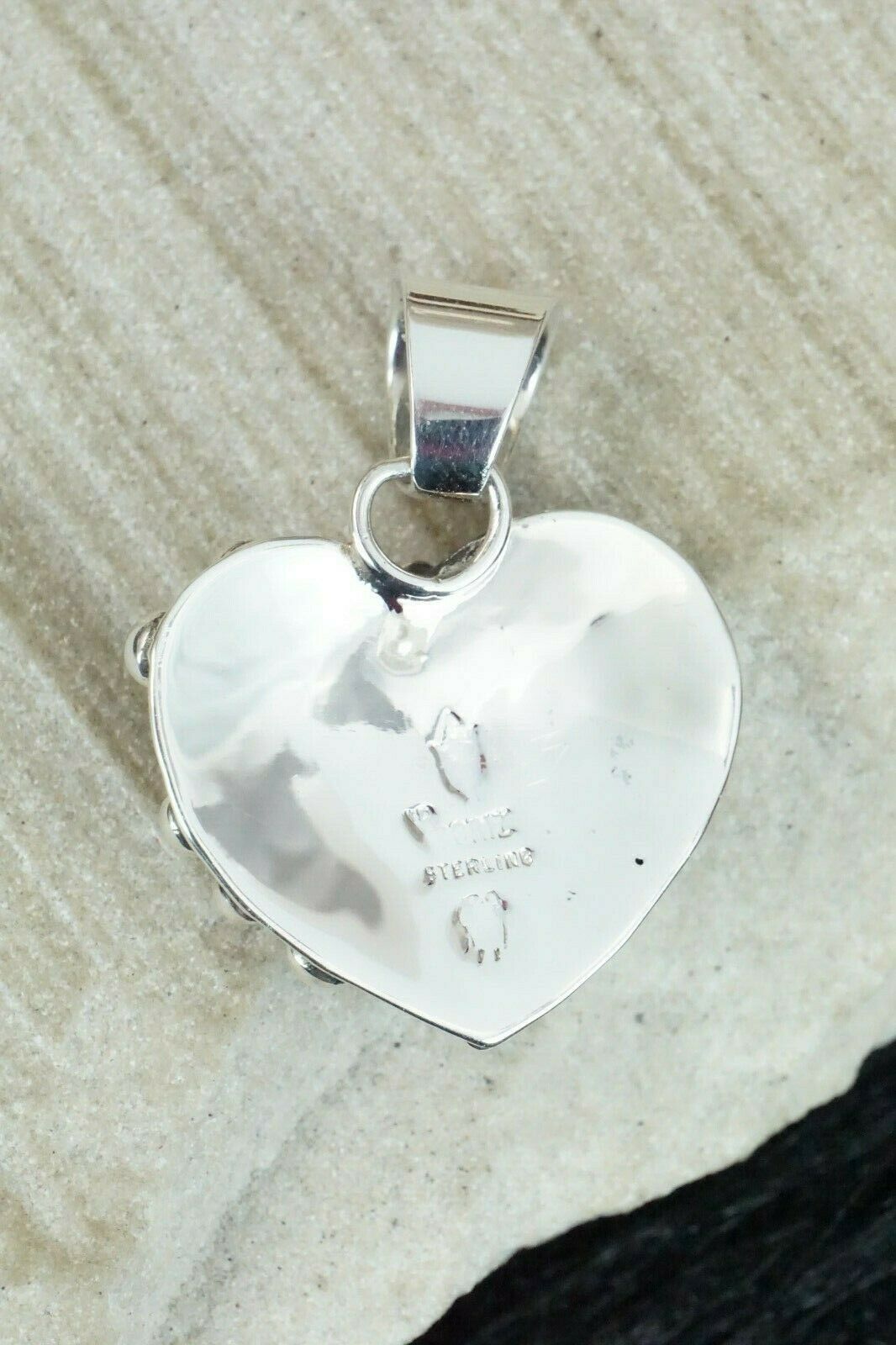 Coral & Sterling Silver Pendant - Raymond Coriz