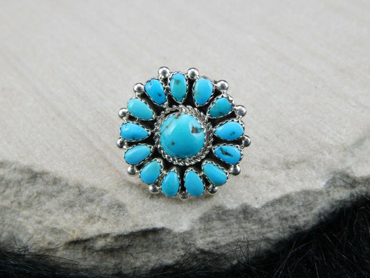Navajo Sterling Silver & Turquoise Ring - Eric Wilson - High Lonesome Trading