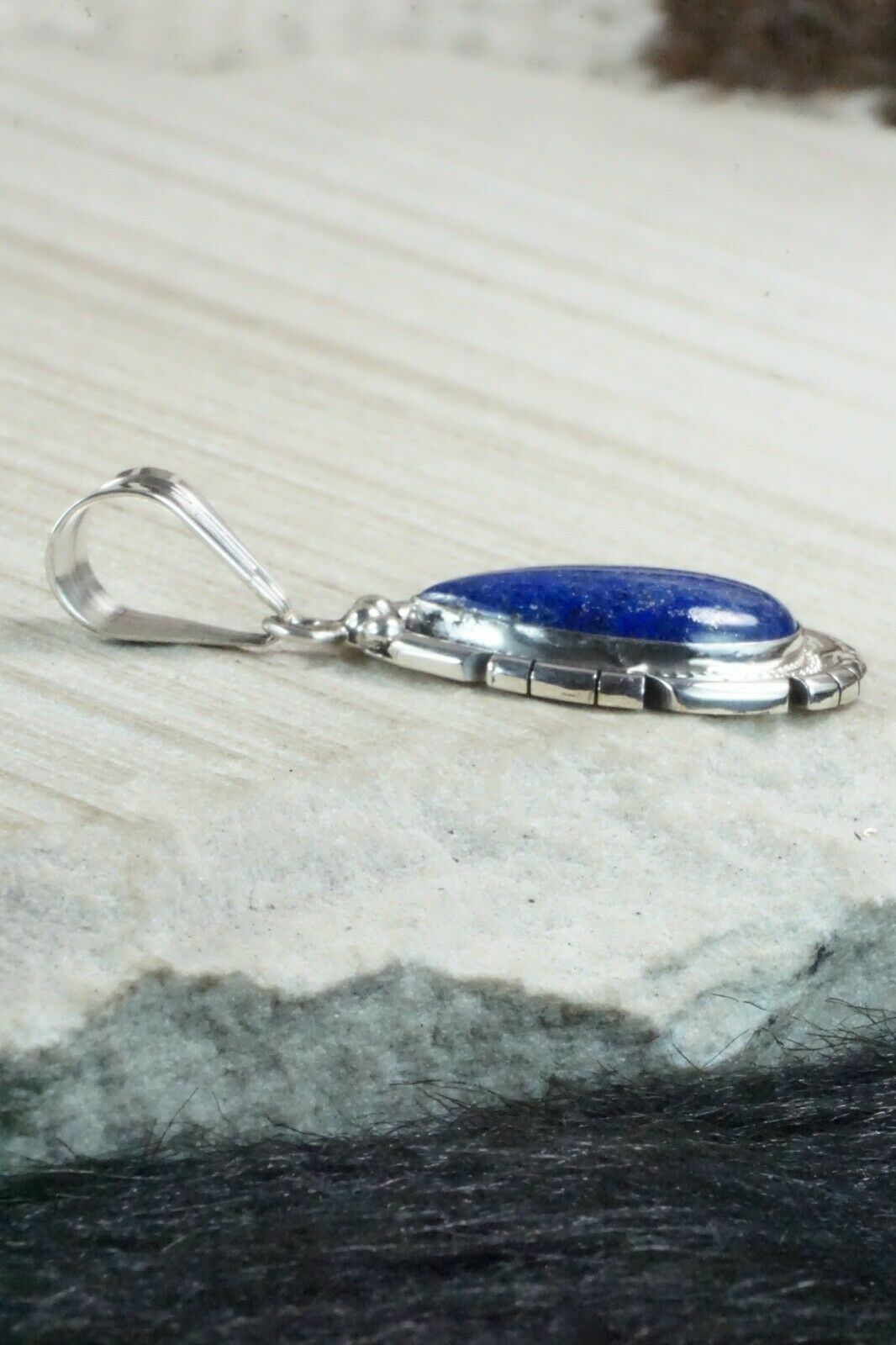 Lapis & Sterling Silver Pendant - Samuel Yellowhair