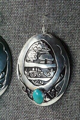 Navajo Turquoise & Sterling Silver Earrings - Richard Singer