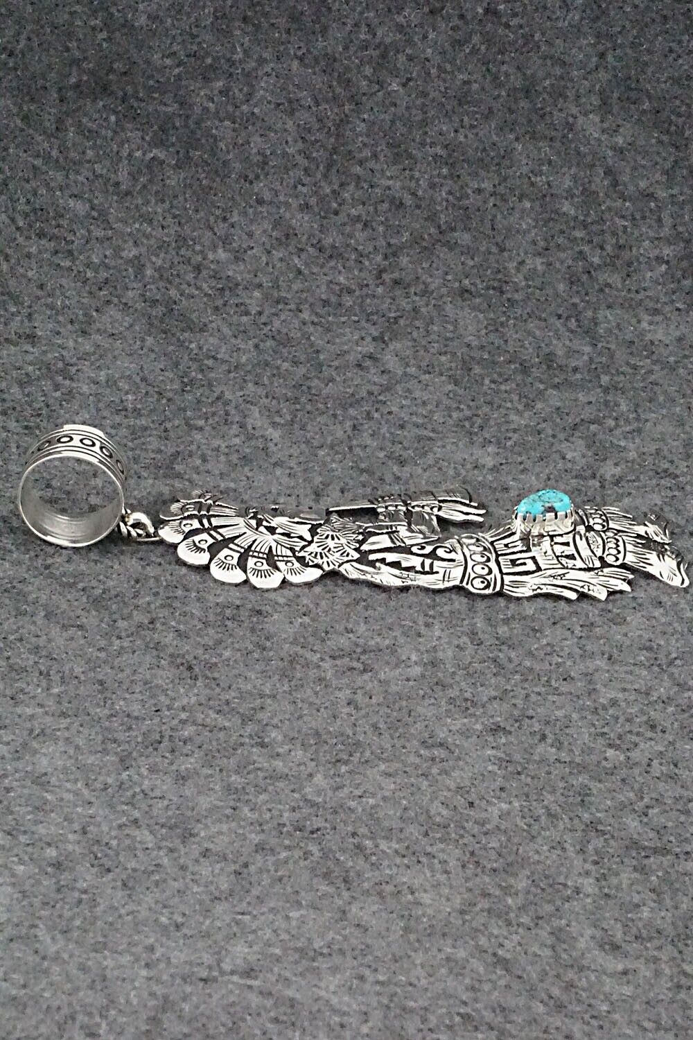 Turquoise & Sterling Silver Pendant - Richard Singer