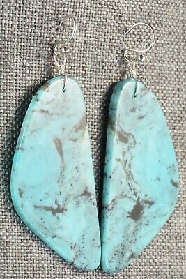 Turquoise & Sterling Silver Earrings - Ella Mae Garcia