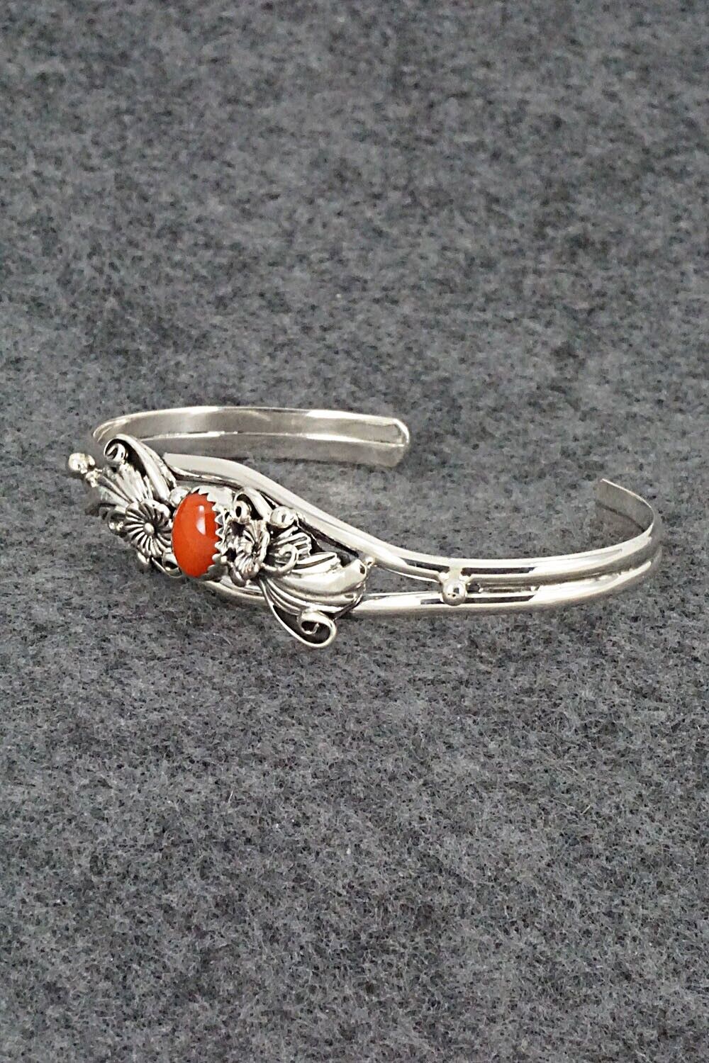 Coral & Sterling Silver Bracelet - Sadie Jim