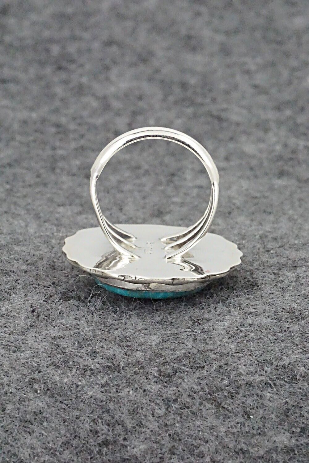 Turquoise & Sterling Silver Ring - Samuel Yellowhair - Size 6.75