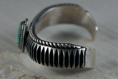 Navajo Turquoise & Sterling Silver Bracelet - Leander Tahe - High Lonesome Trading
