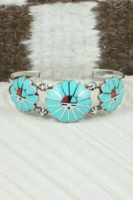 Turquoise & Sterling Silver Bracelet - Burdian Soseeah