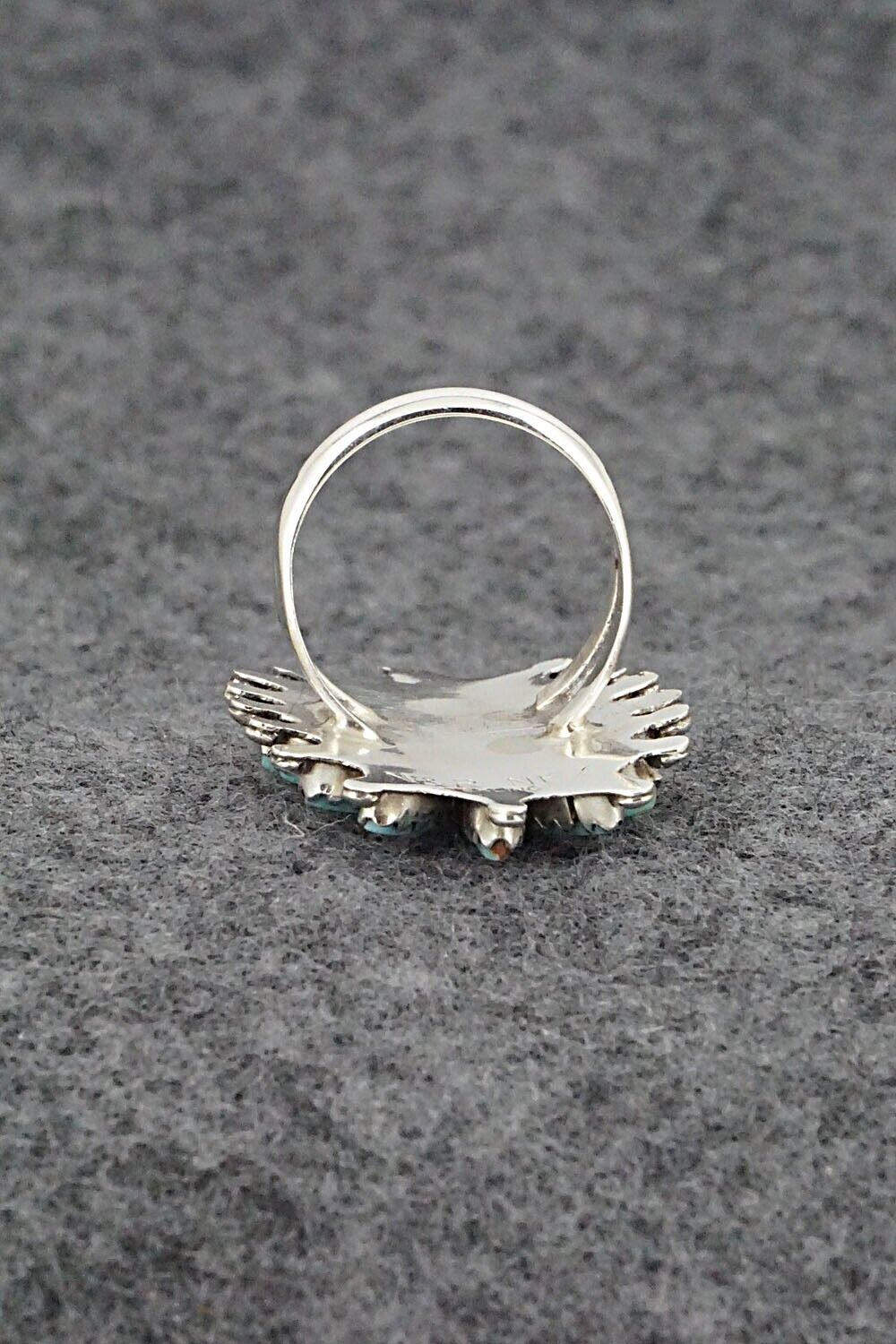 Turquoise & Sterling Silver Ring - Nathaniel Nez - Size 6