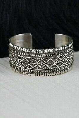 Navajo Sterling Silver Bracelet - Leonard Maloney - High Lonesome Trading