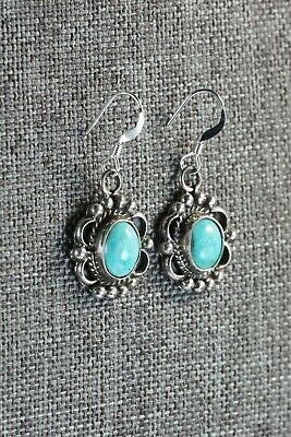 Navajo Turquoise & Sterling Silver Earrings - Jan Mariano