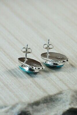 Navajo Turquoise & Sterling Silver Earrings - Sharon McCarthy
