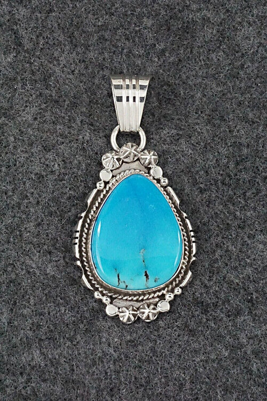 Turquoise and Sterling Silver Pendant - Daniel Benally