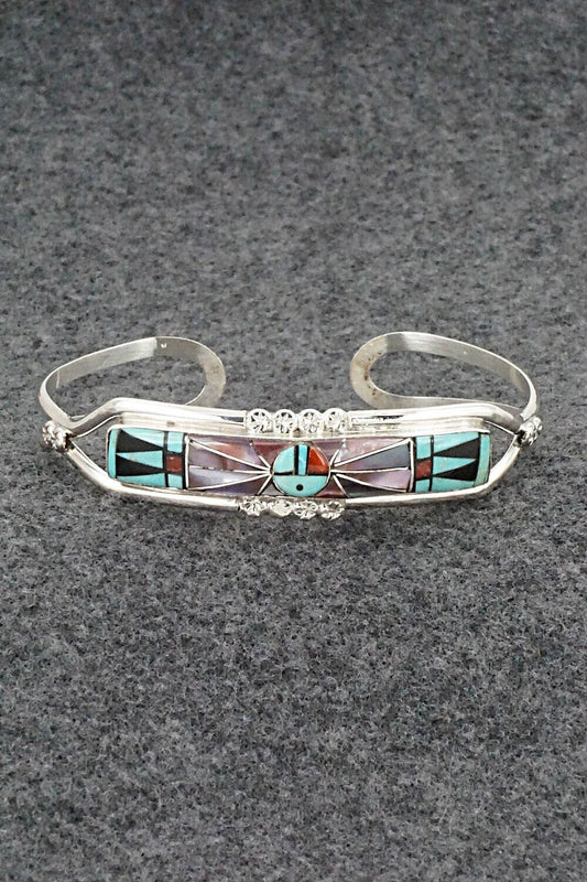 Multi Stone & Sterling Silver Inlay Bracelet - Ola Eriacho