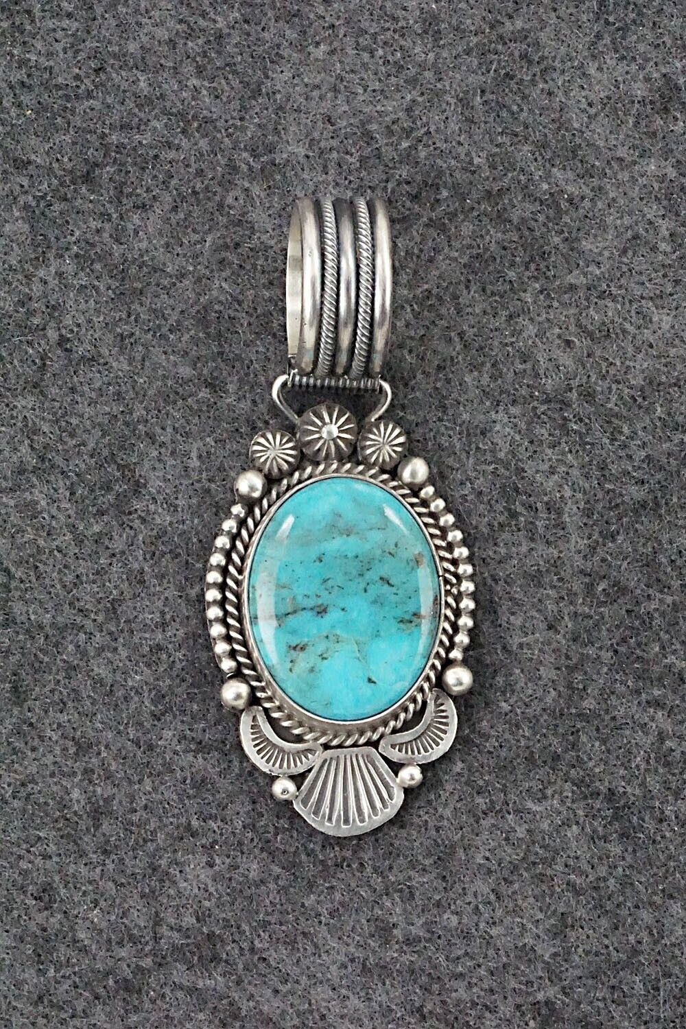 Turquoise & Sterling Silver Pendant - Michael Calladitto