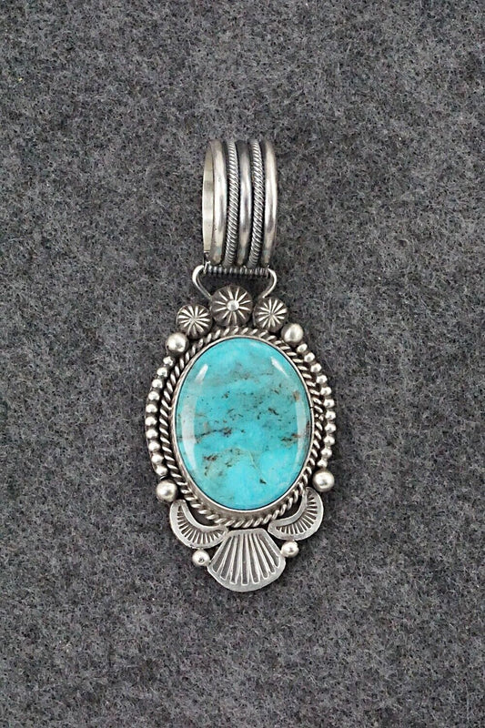 Turquoise & Sterling Silver Pendant - Michael Calladitto