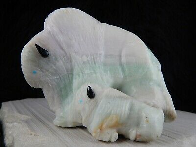 Buffalo Zuni Carving - Kevin Quam - High Lonesome Trading
