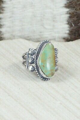 Turquoise & Sterling Silver Ring - Samuel Yellowhair - Size 5.5