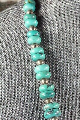 Turquoise & Sterling Silver Necklace - Navajo