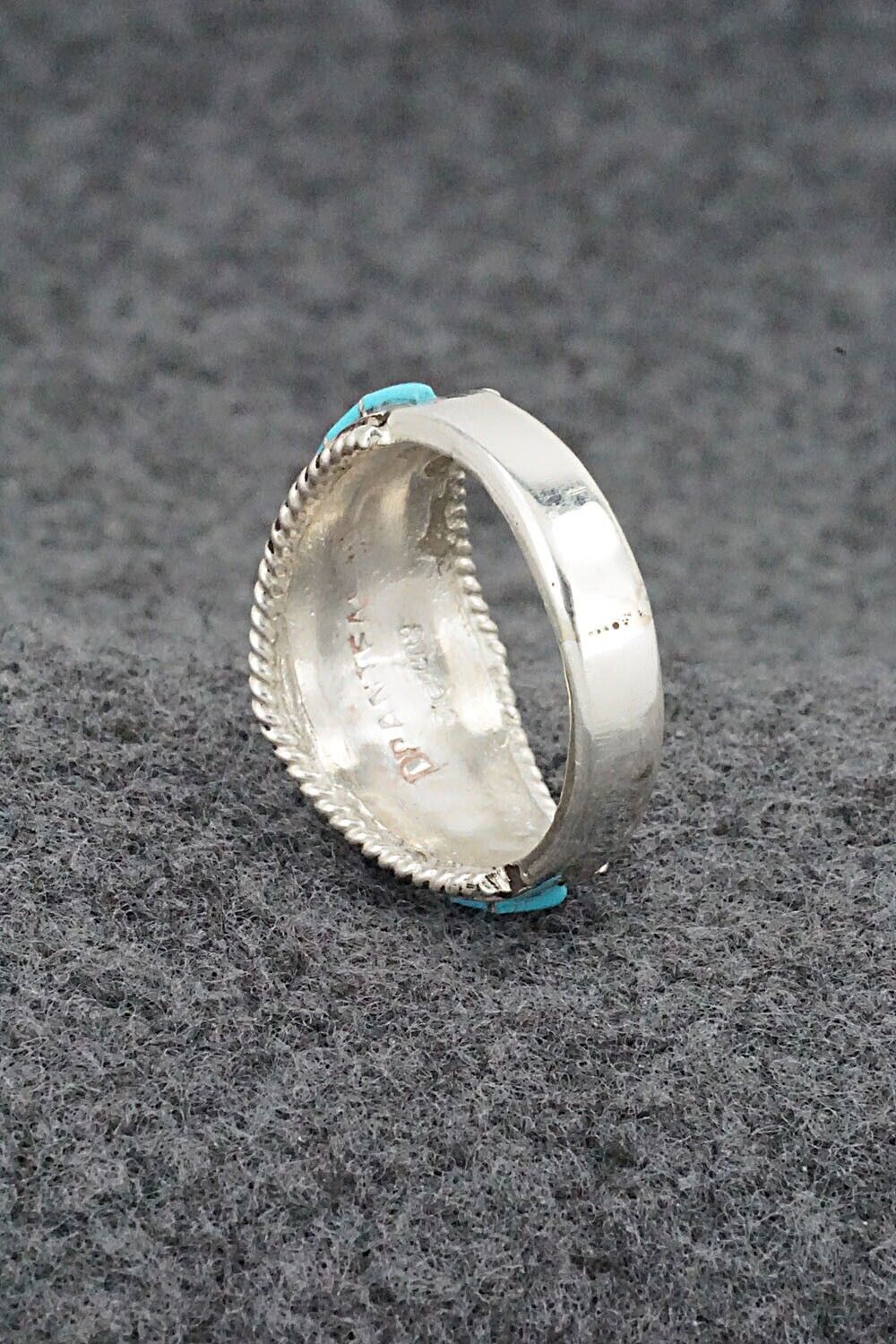 Turquoise & Sterling Silver Ring - Deirdre Luna Panteah - Size 9.5