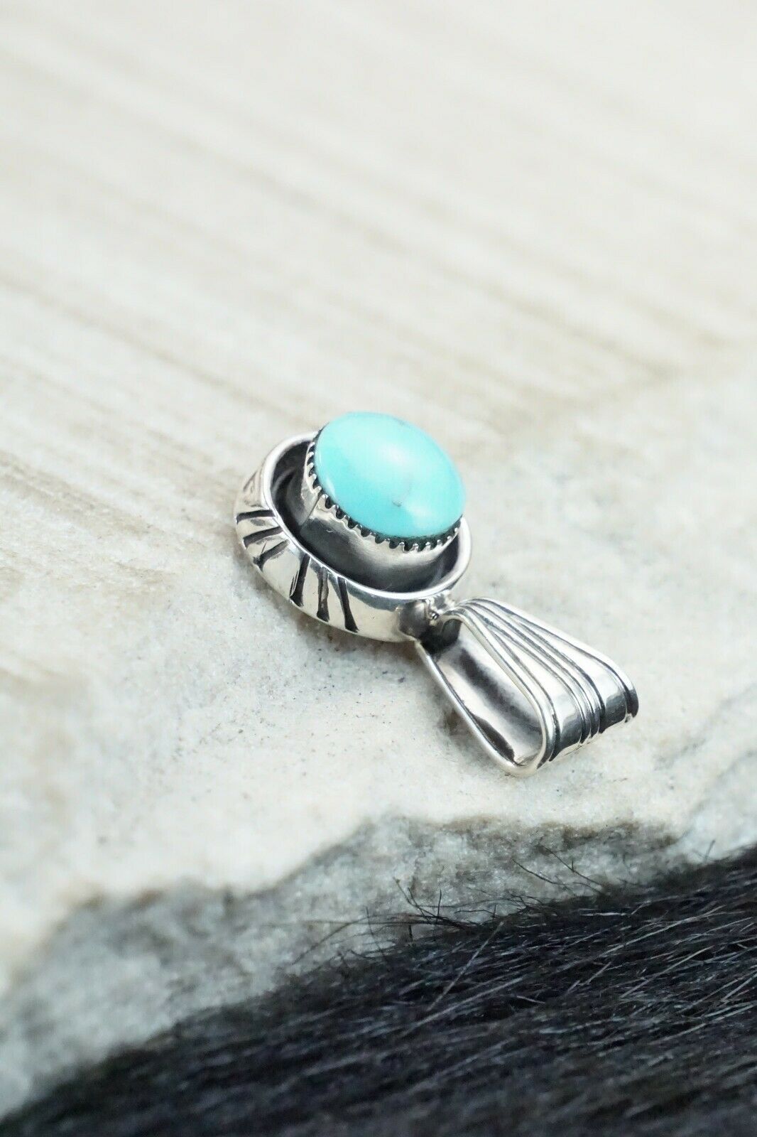 Turquoise & Sterling Silver Pendant - Sadie Jim