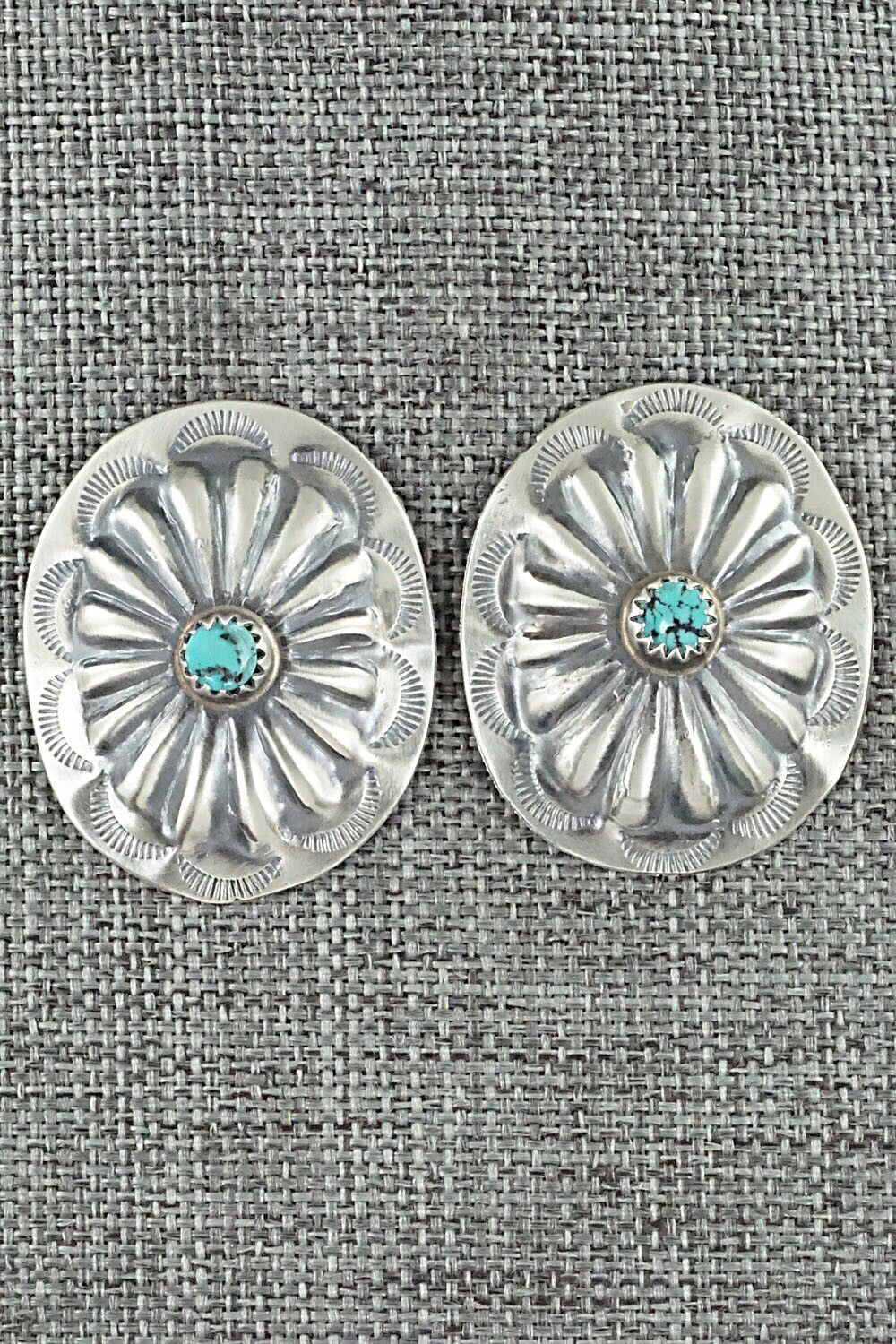 Turquoise & Sterling Silver Earrings - Joan Begay