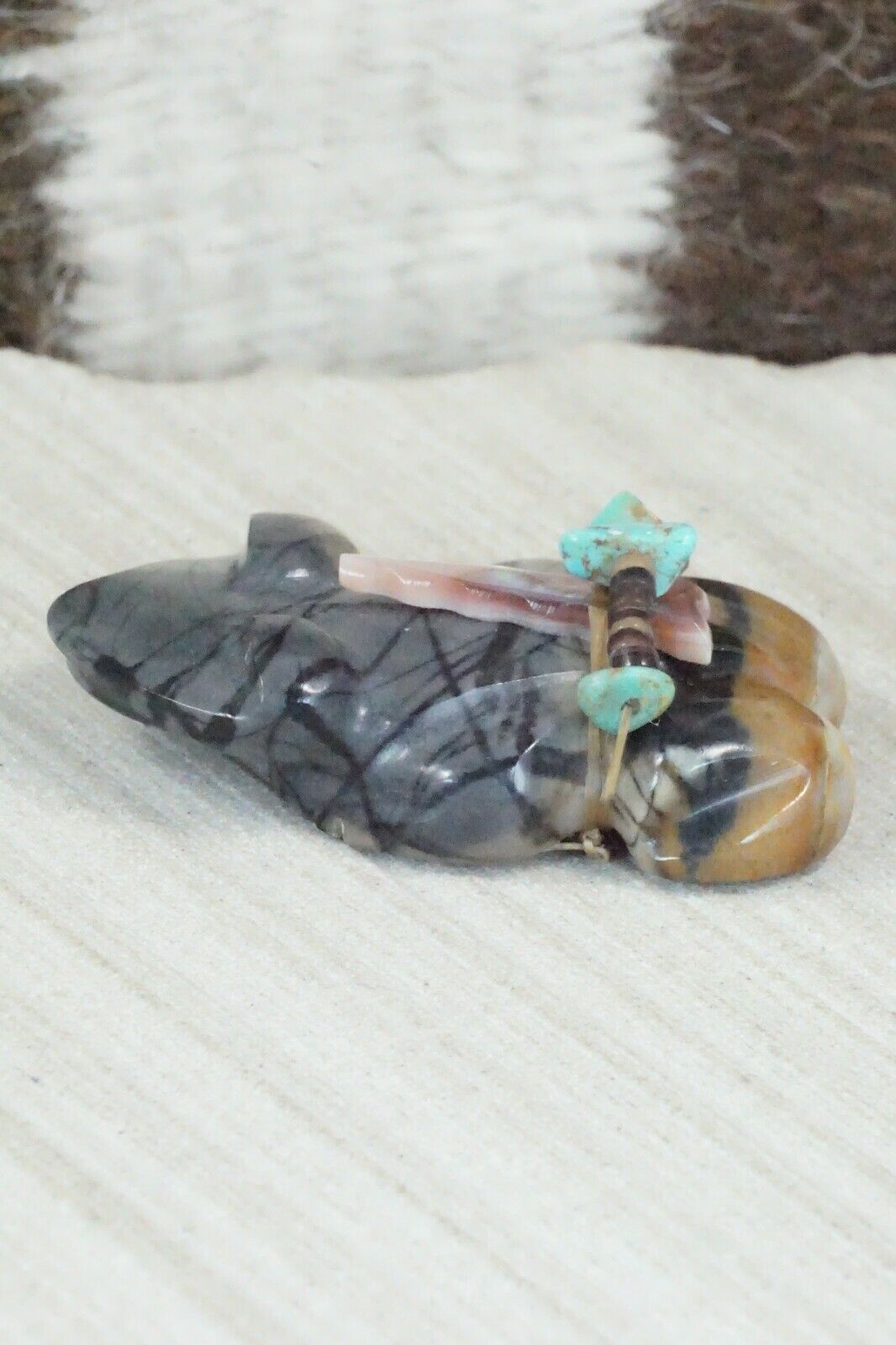 Frog Zuni Fetish Carving - Daisy Natewa - High Lonesome Trading