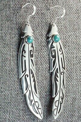 Turquoise & Sterling Silver Earrings - Richard Singer