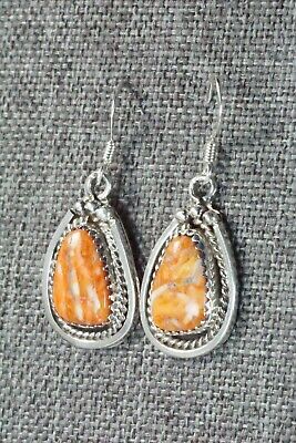 Spiny Oyster & Sterling Silver Earrings - Native American